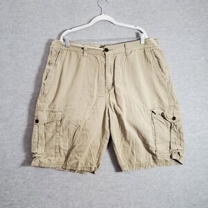VINTAGE LRG Lifted Research Group Men Shorts 42 Beige Cargo Ripstop‎ 11" Y2K